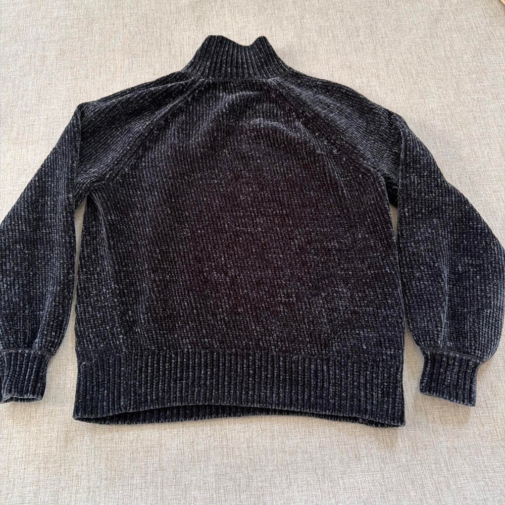Loft Chenille cozy knit mock neck sweater with balloon sleeves size Small - Picture 6 of 7